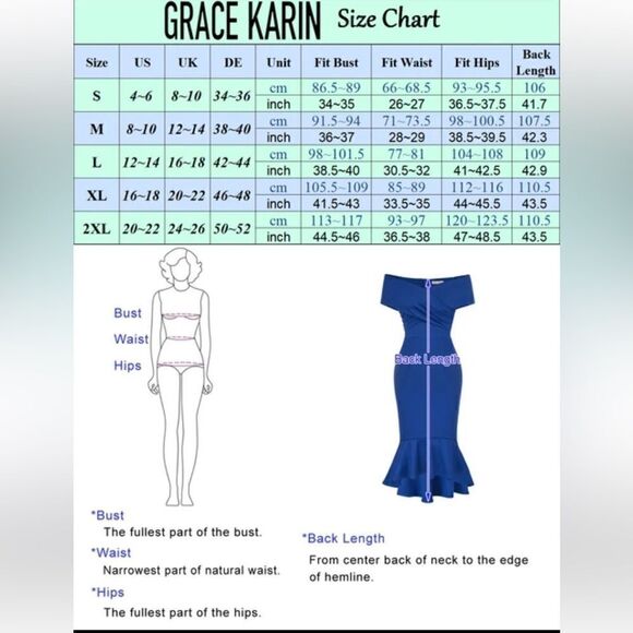 NWT Grace Karin WOMEN Backless Off Shoulder
Ruched Dress Blue Large - Picture 15 of 15